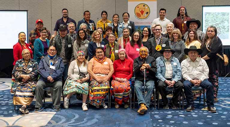 Group Photo of Keep Tobacco Sacred Elders in convention hall